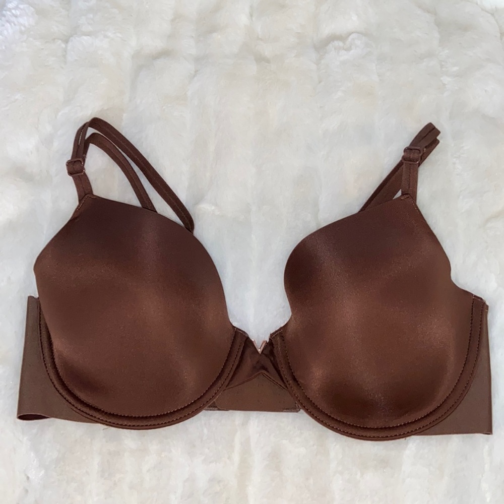 VICTORIA'S SECRET VS Lined Perfect Coverage Bra Underwired Lightweight Brown 32D